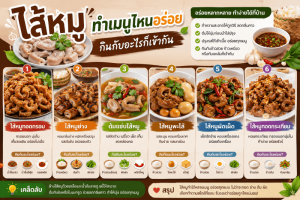 ไส้หมูทำเมนูไหนอร่อย กินกับอะไรก็เข้ากัน